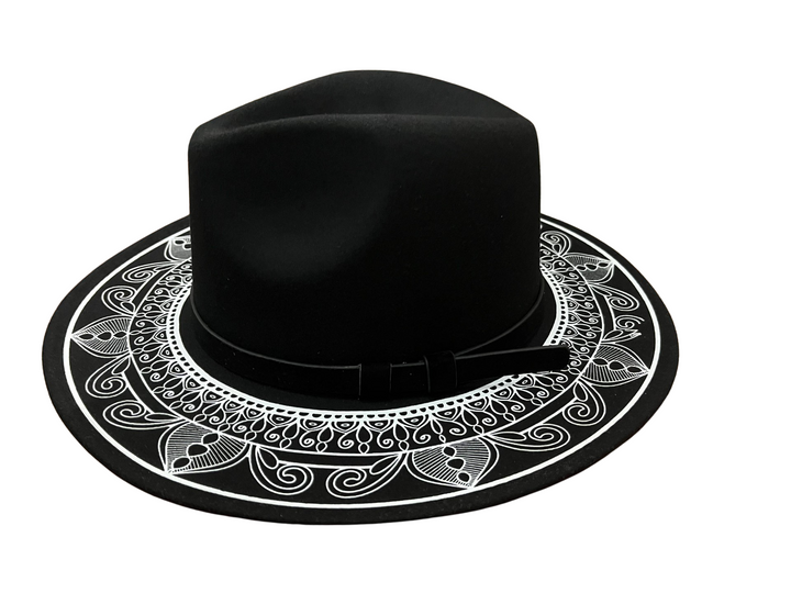 Mandala Black Fedora